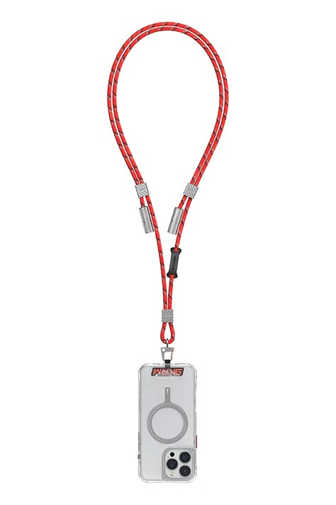 Skinarma uniwersalna smycz do telefonu 2w1 Dyno Ve USB-C/USB-C kolor czerwony SK-DYVE-CBLCC-RED