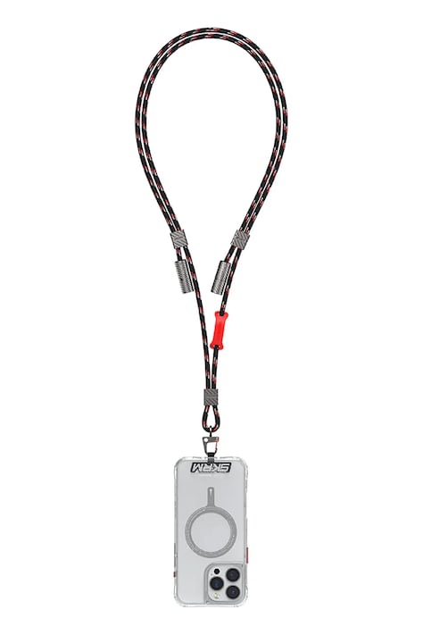 Universal λουρί για τηλέφωνο Skinarma 2w1 Dyno Ve USB-C/USB-C χρώμα: μαύρο, SK-DYVE-CBLCC-BLK