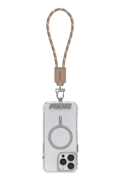 Universal λουρί για τηλέφωνο Skinarma 2w1 Dyno Ve USB-C/USB-C χρώμα: καφέ, SK-DYVEHS-CBLCC-BGE