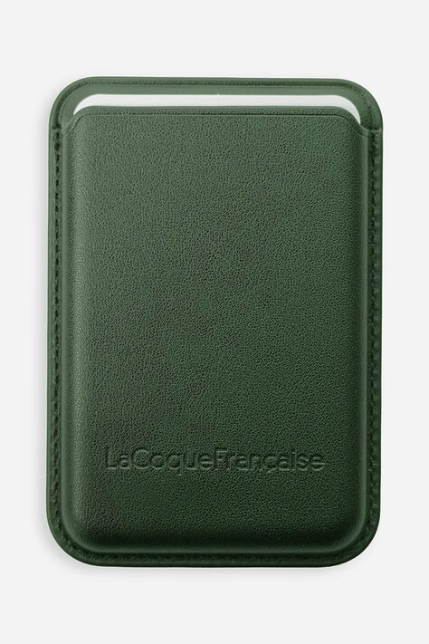 LaCoqueFrançaise etui na karty ze skóry ekologicznej Mag Safe zielony LE319224