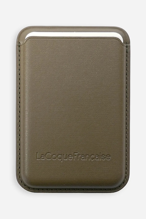 LaCoqueFrançaise etui na karty ze skóry ekologicznej Mag Safe zielony LE324752