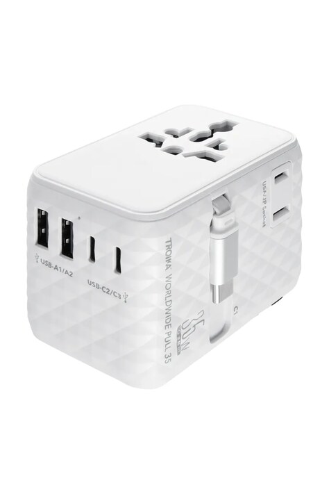 Troika încărcător de telefon 8 x 6 cm TRTRA35/WH