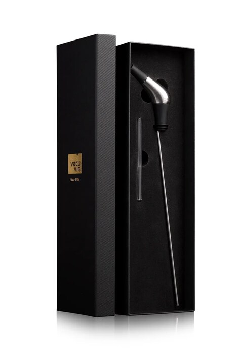 Vacu Vin nalewak do wina Slow Wine Pourer 33 x 2 cm kolor czarny