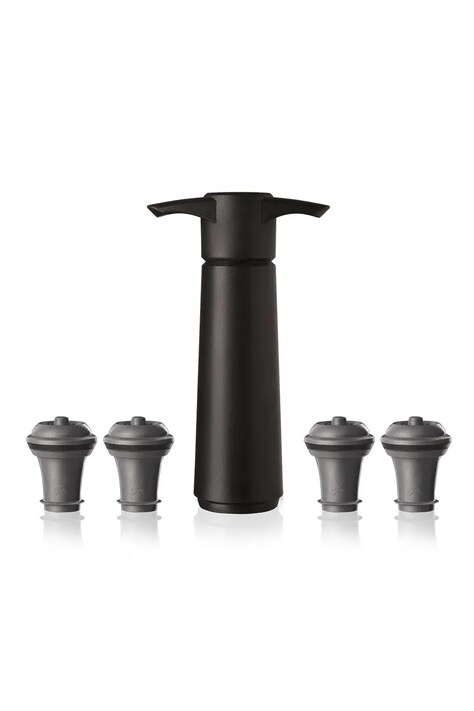 Vacu Vin pompka próżniowa i korek Wine Saver 8,5 x 22,3 x 4,9 cm 5-pack kolor czarny