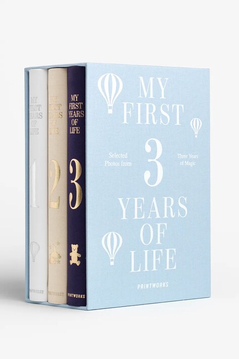 Printworks zestaw albumów na zdjęcia My First 3 Years 29 x 22 x 11,5 cm 3-pack kolor multicolor PW00770