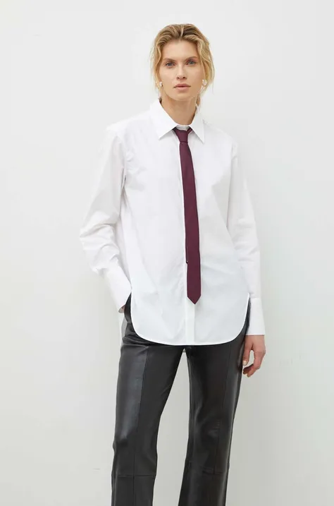 Риза Day Birger et Mikkelsen дамска в бяло със стандартна кройка с класическа яка