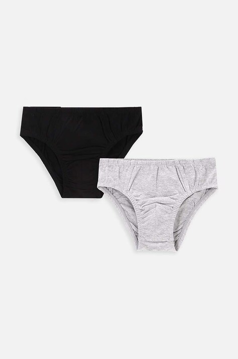 Παιδικό βαμβακερό σλιπ Coccodrillo 2-pack χρώμα: μαύρο, BASIC UNDERWEAR