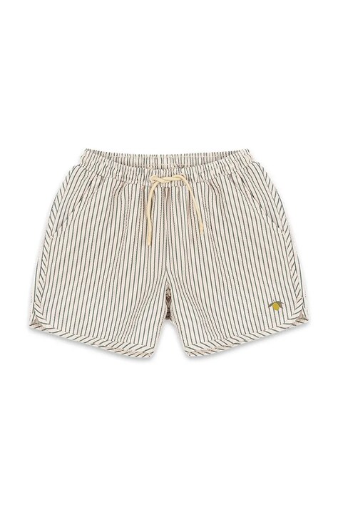 Konges Sløjd spodenki plażowe dziecięce SEER ASNOU SWIMSHORTS GRS zielone KS105652