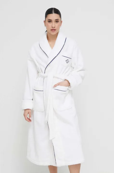Хлопковый халат Polo Ralph Lauren цвет белый