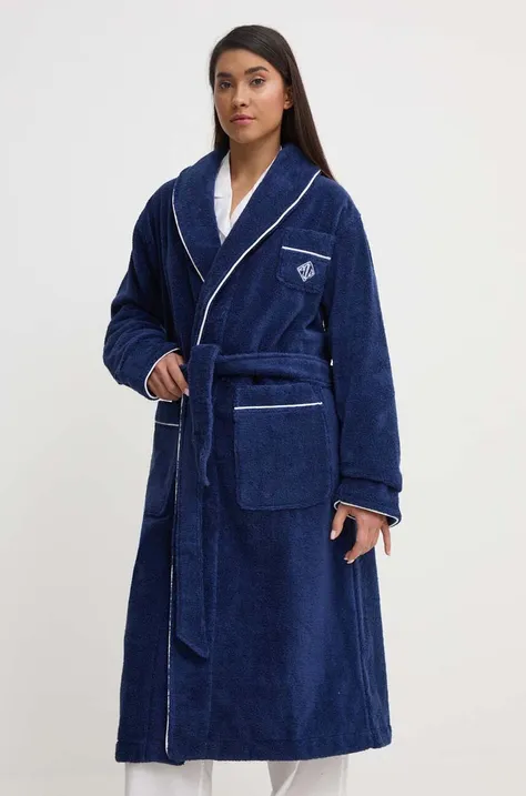 Хлопковый халат Polo Ralph Lauren цвет синий