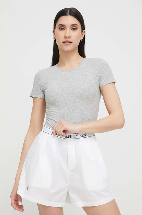 Пижамная футболка Polo Ralph Lauren цвет серый