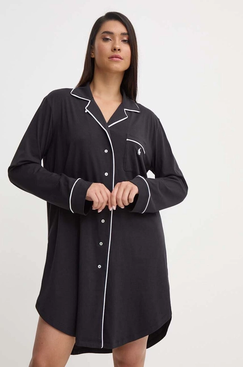 Polo Ralph Lauren cămașă de noapte femei, culoarea negru 4P9012