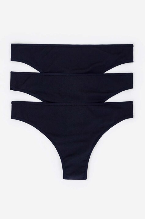 women'secret stringi 3-pack kolor czarny 7682956.1