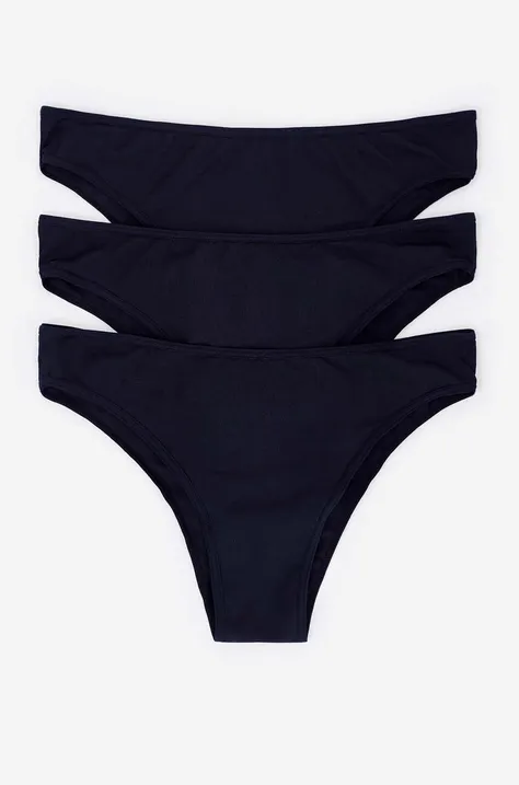 Kalhotky brazilky women'secret 7682921-1 3-pack černá barva