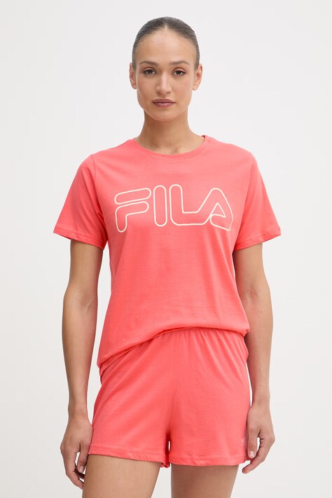 Fila piżama dwuczęściowa damska bawełniana różowa FPS4177
