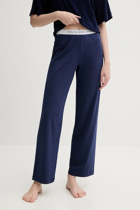Pyžamové kalhoty Polo Ralph Lauren dámské, tmavomodrá barva, 4P0290