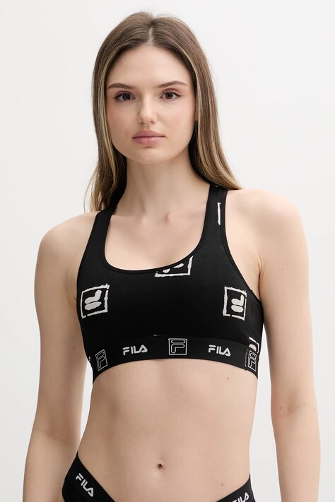 Fila sutien culoarea negru, cu imprimeu, FU6333