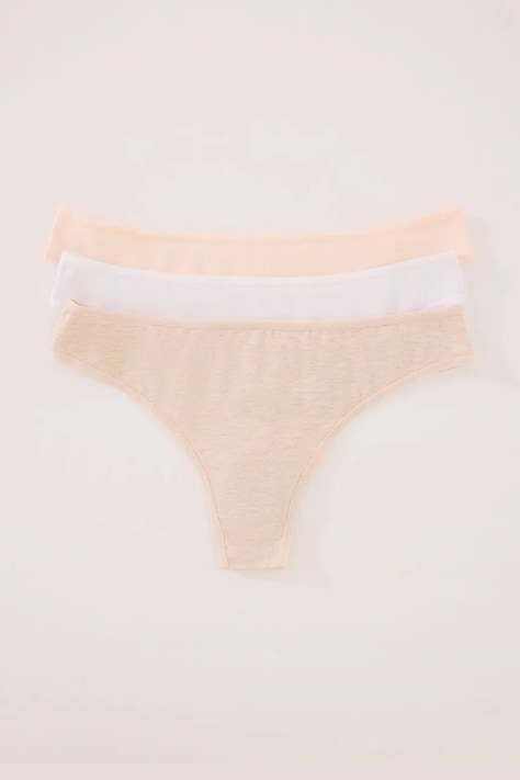 Βαμβακερό στρινγκ women'secret 3-pack χρώμα: άσπρο, 7683099