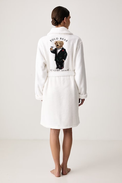 Polo Ralph Lauren Махровий халат жіночий бавовняний білий 4P0396