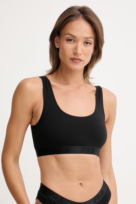 Fila biustonosz z bawełną czarny FU6369
