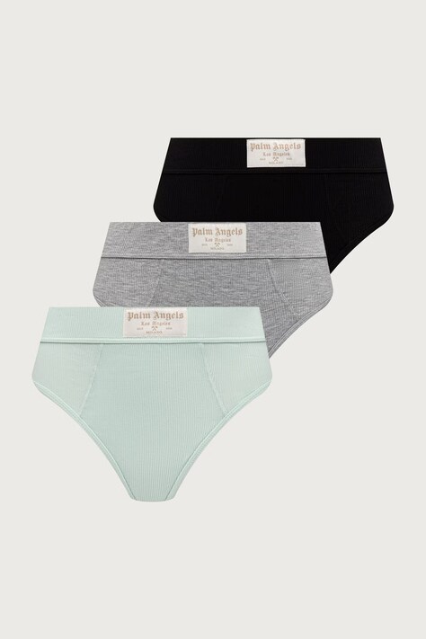 Palm Angels stringi damskie z wiskozą 3-pack szare PLA1UWBT06TR