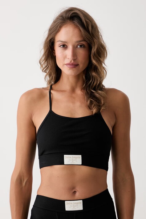 Palm Angels top bieliźniany z bawełną czarny PLA1UWTP10SI