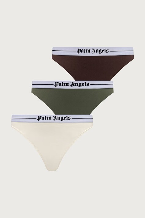 Palm Angels stringi damskie 3-pack beżowe PLA1UWBT04TR
