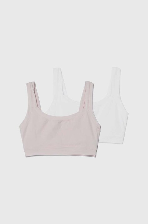 United Colors of Benetton biustonosz dziecięcy 2-pack kolor różowy