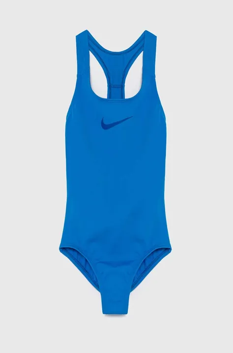 Nike Kids jednoczęściowy strój kąpielowy dziecięcy kolor niebieski