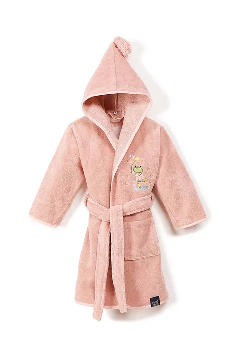 Дитячий халат La Millou FROGS колір рожевий