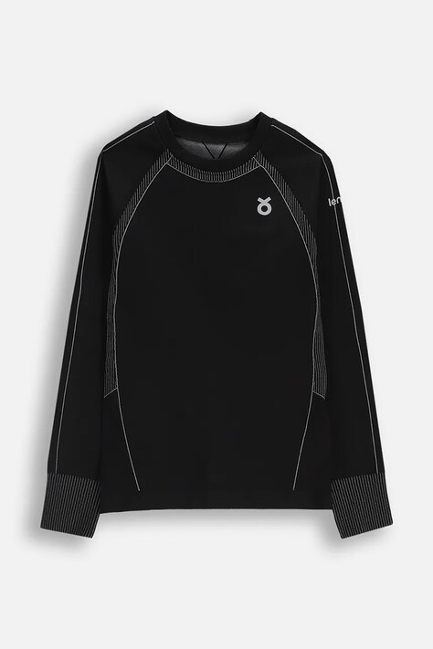 Детска функционална блуза с дълги ръкави Lemon Explore в черно ACTIVE UNISEX