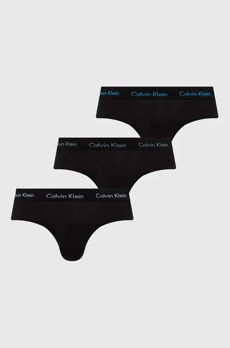 Slipy Calvin Klein Underwear 3-pak pánske, čierna farba, 0000U2661G