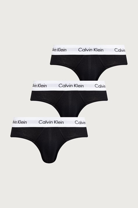 Calvin Klein Underwear Slipy pánské bavlněné s elastanem 3-pack černé