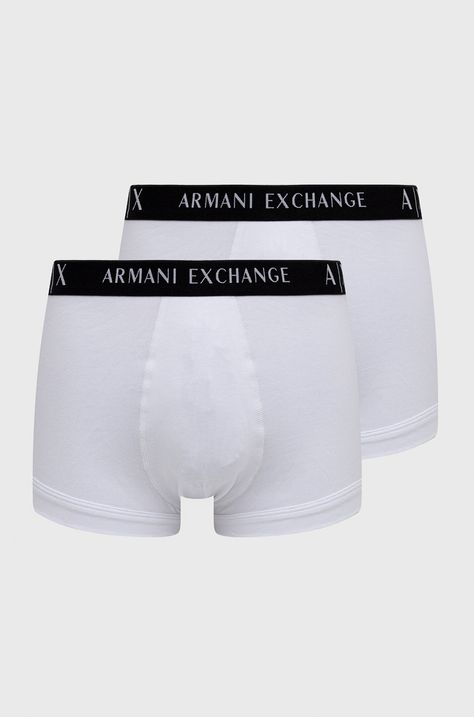 Armani Exchange μπόξερ 956001.CC282 (2-pack) ανδρικά, χρώμα: άσπρο