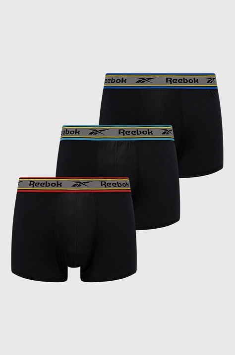 Reebok Bokserki (3-pack) U5.F8305 męskie kolor czarny