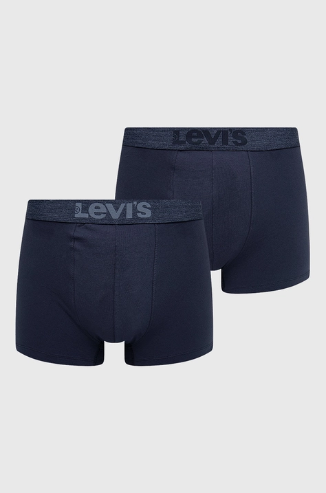 Boxerky Levi's (2-pack) tmavomodrá barva