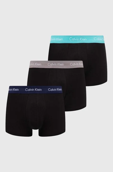 Boksarice Calvin Klein Underwear 3-pack moški, črna barva