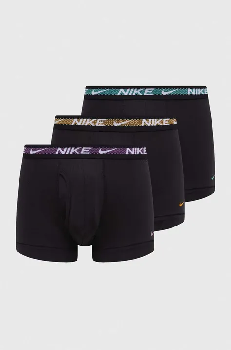 Boxerky Nike 3-pak pánske, hnedá farba