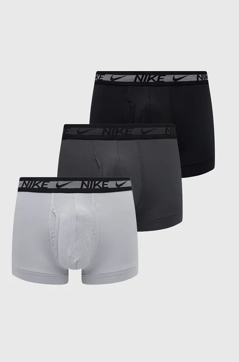 Nike bokserki (3-pack) męskie kolor szary