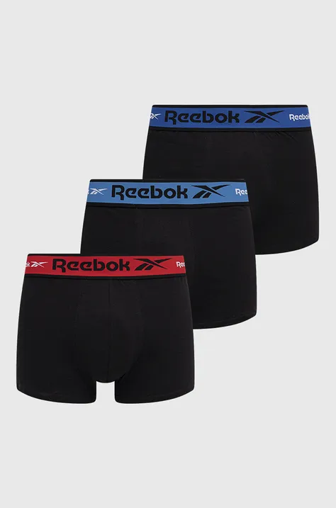 Bokserice Reebok (3-pack) za muškarce, boja: crna