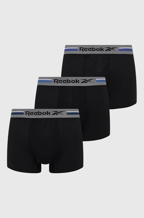 Reebok bokserki (3-pack) męskie kolor czarny