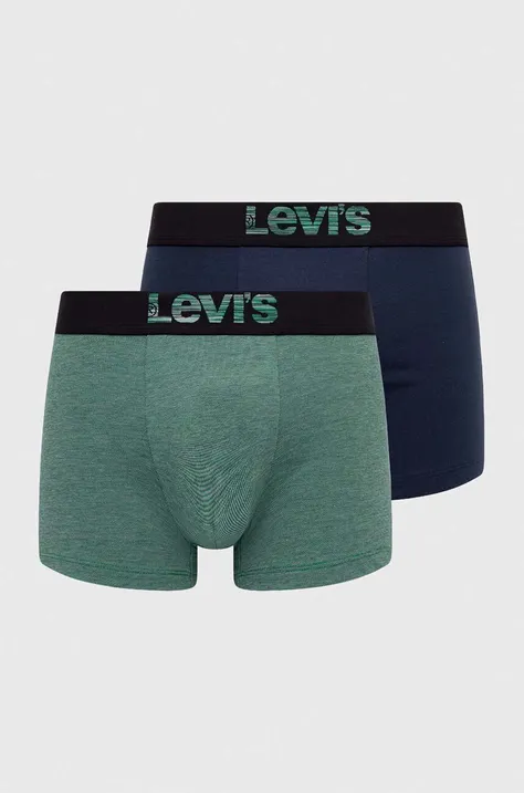Боксеры Levi's 2 шт мужские цвет зелёный