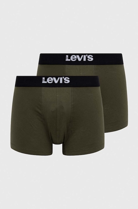 Bokserice Levi's 2-pack za muškarce, boja: zelena