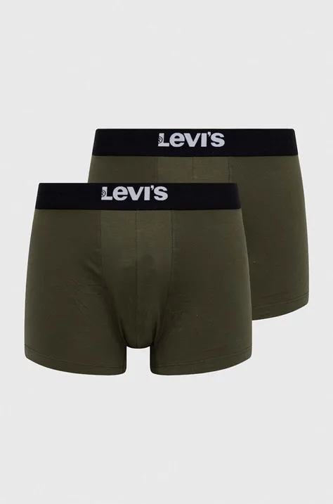 Боксери Levi's 2-pack чоловічі колір зелений
