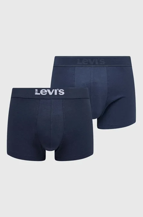 Boksarice Levi's 2-pack moški, mornarsko modra barva