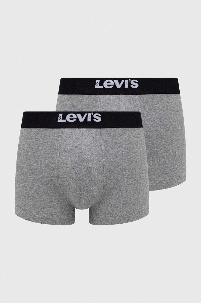 Bokserice Levi's 2-pack za muškarce, boja: siva, 37149.0828-003