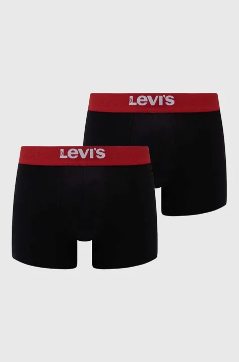 Boxerky Levi's 2-pack pánské, černá barva, 37149.0829-004