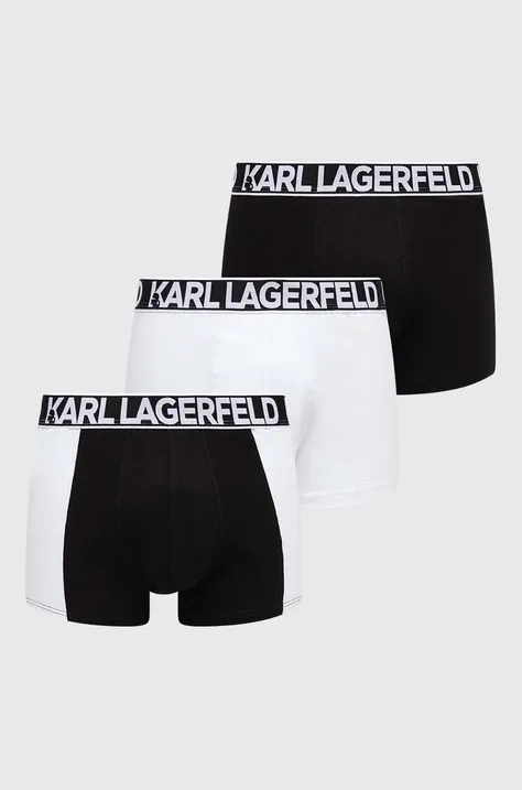 Boxerky Karl Lagerfeld 3-pak pánske, čierna farba