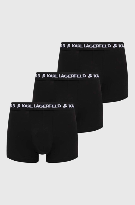 Karl Lagerfeld boxeri 3-pack barbati, culoarea negru