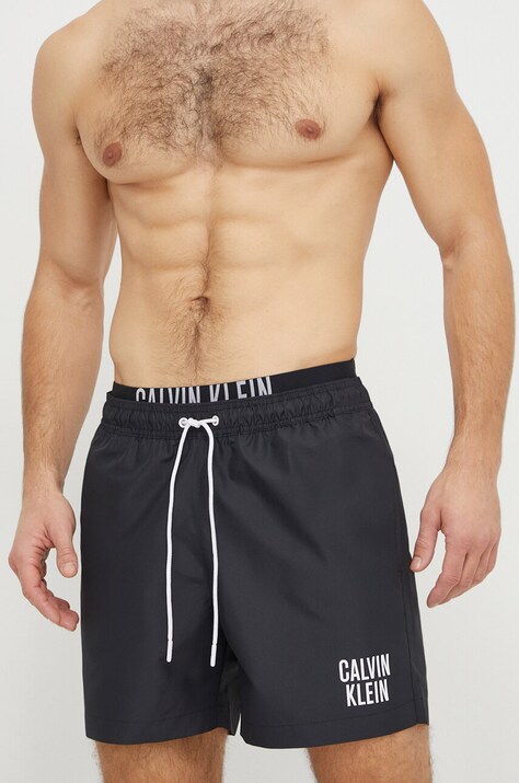 Μαγιό Calvin Klein χρώμα: μαύρο
